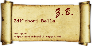 Zámbori Bella névjegykártya